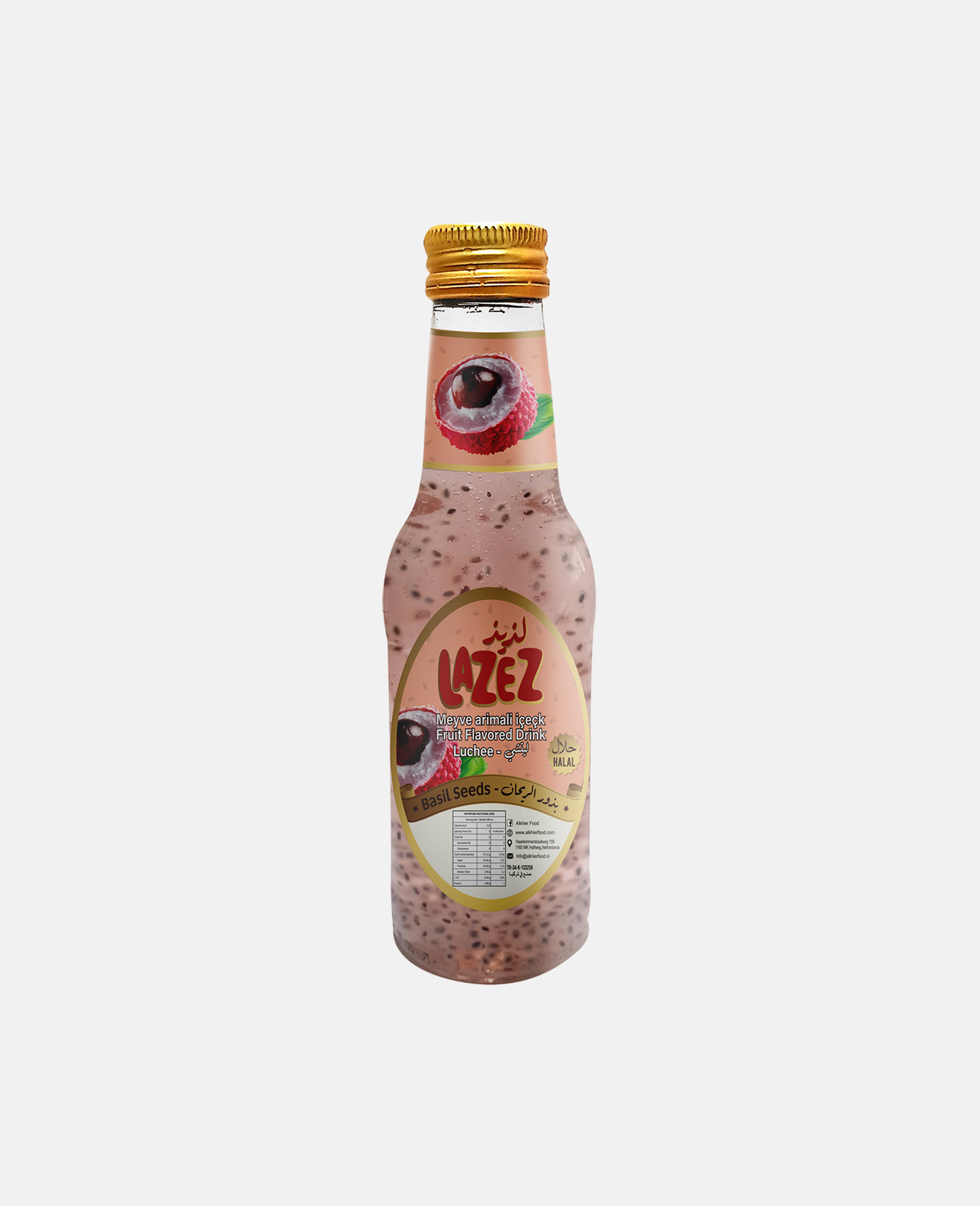 Lazez Basil Seeds Drink - Fruit Flavoured/Lychee